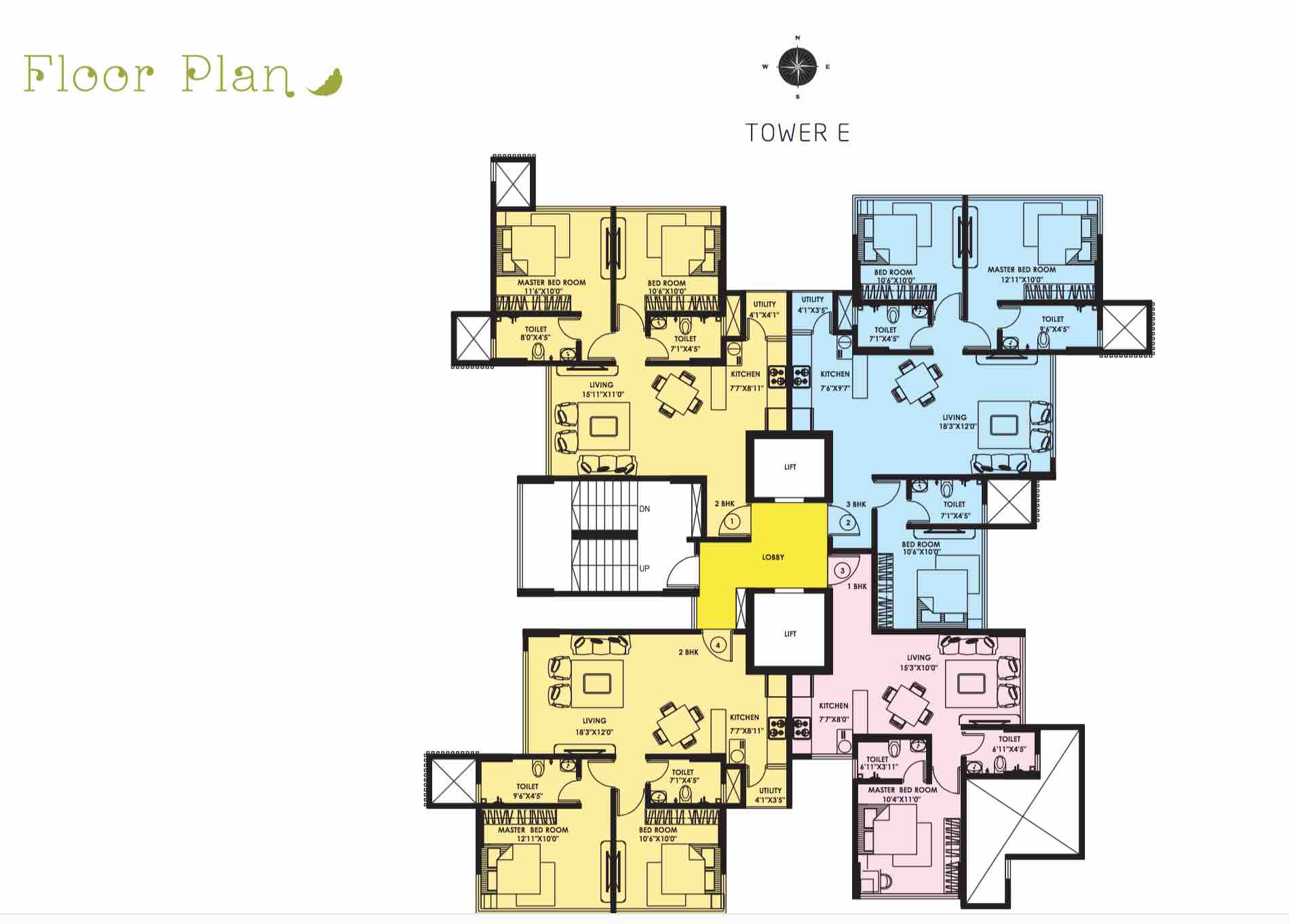 kanakia rainforest tower e floor plan