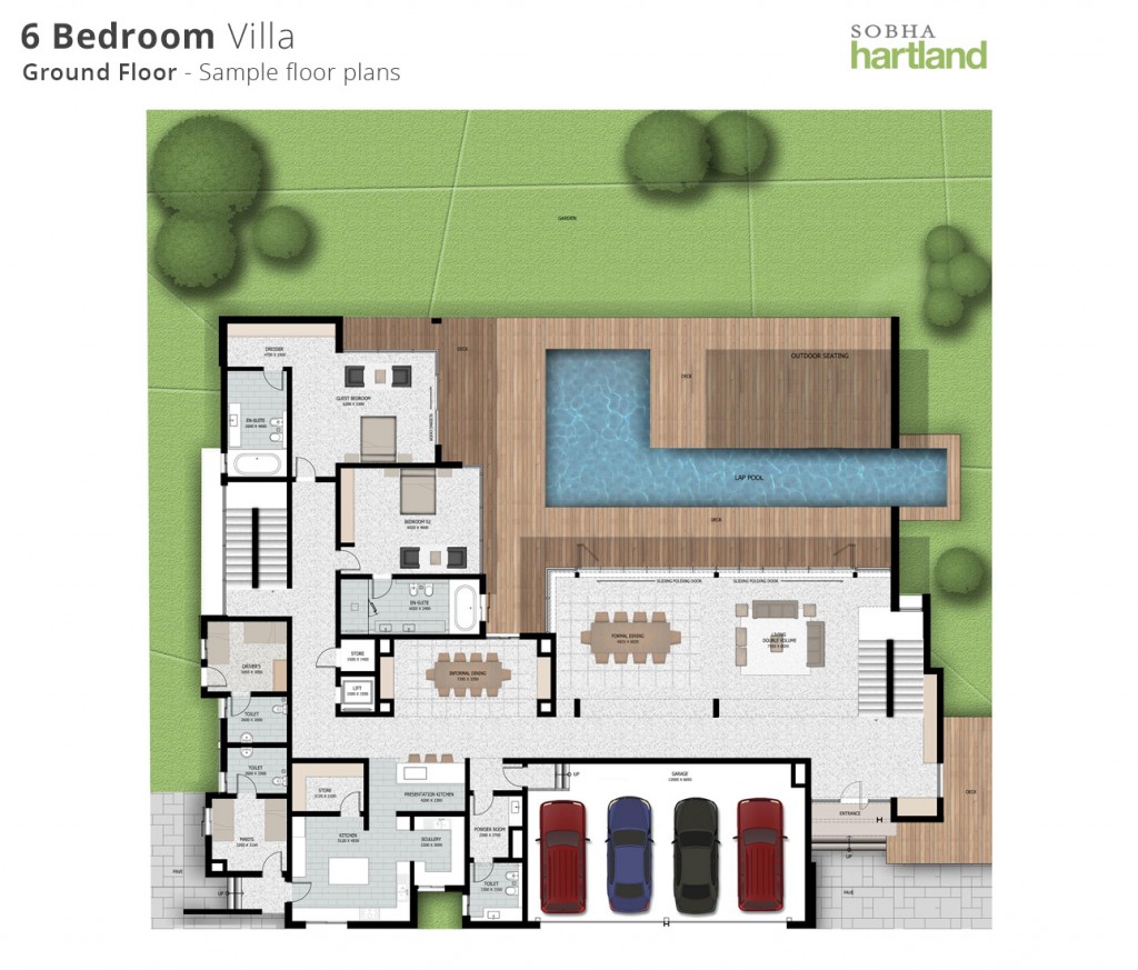 6BR ground-Floor-plans-sobha hartland