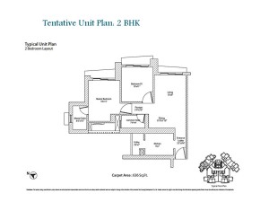 TataInfinium_2 BHK Layout