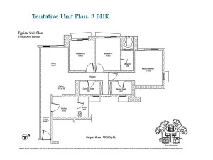 TataInfinium_3 BHK Layout
