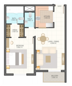 MayResidence_1Bedroom_FloorPLan
