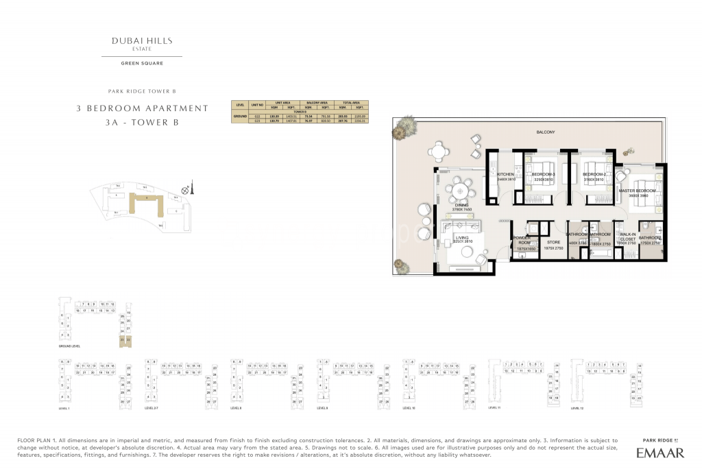 Dubai Hills Estate - Green Square Floor Plan