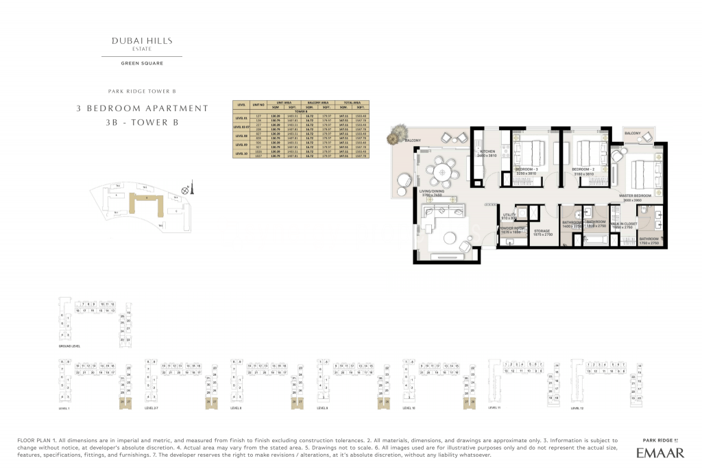 Dubai Hills Estate - Green Square Floor Plan