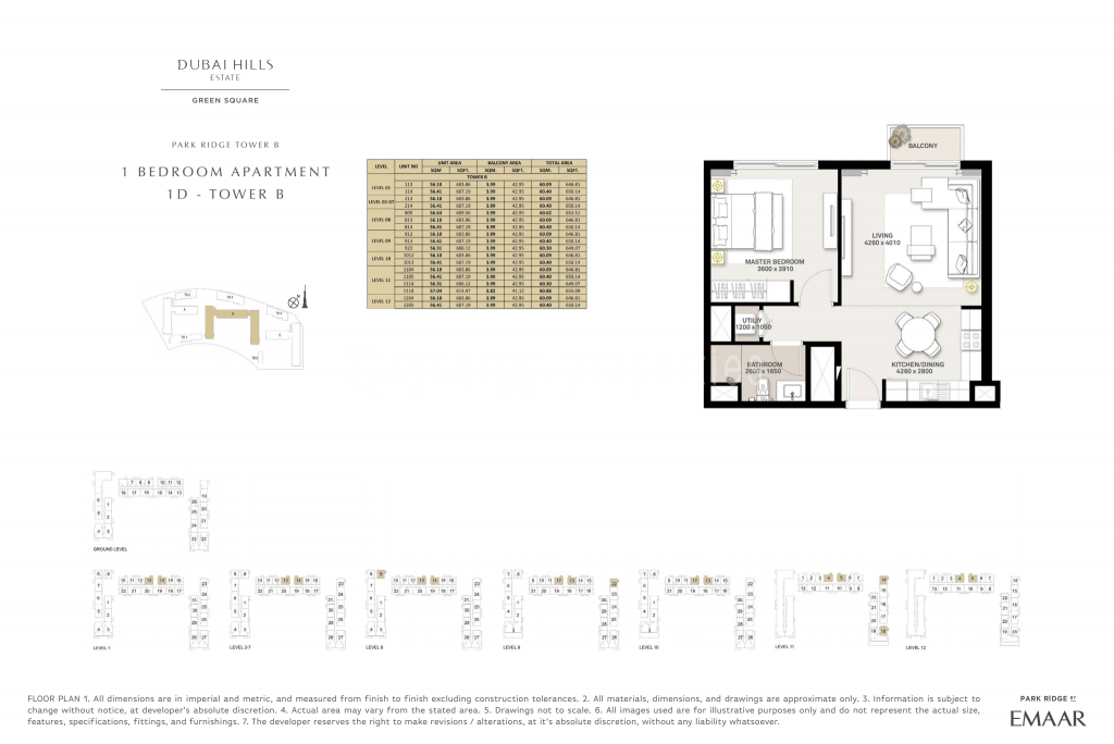 Dubai Hills Estate - Green Square Floor Plan