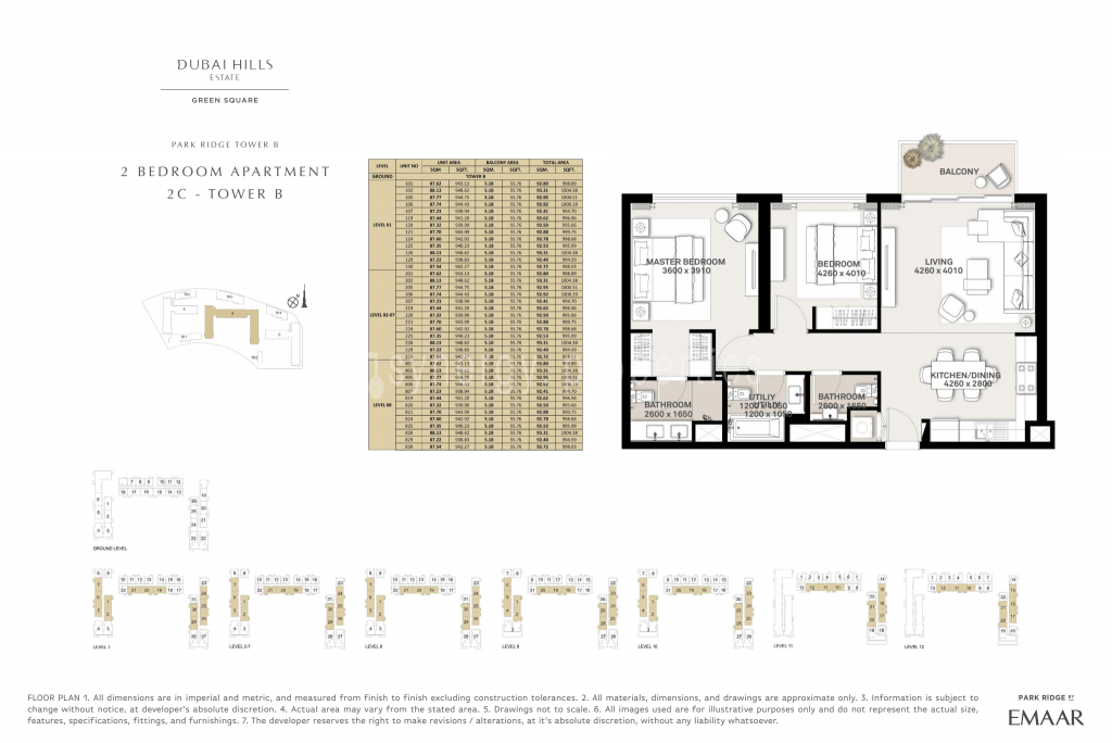 Dubai Hills Estate - Green Square Floor Plan