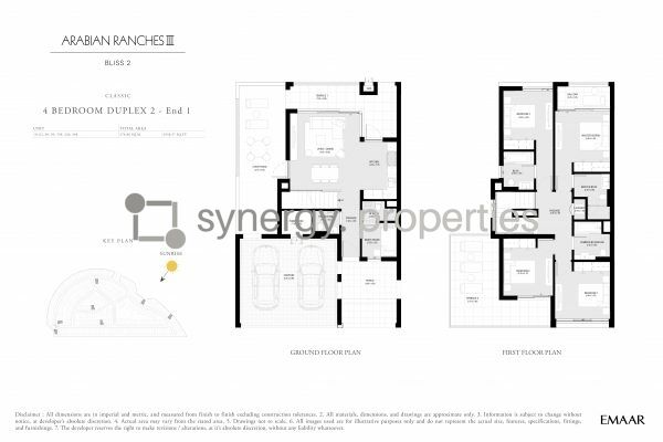 Emaar Bliss 2 Townhouses at Arabian Ranches 3 | Duplex and Triplex Townhouses inspired by Homes in Santorini Greece