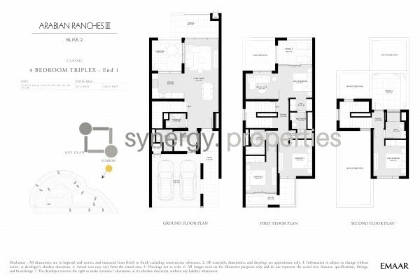 Emaar Bliss 2 Townhouses at Arabian Ranches 3 | Duplex and Triplex Townhouses inspired by Homes in Santorini Greece